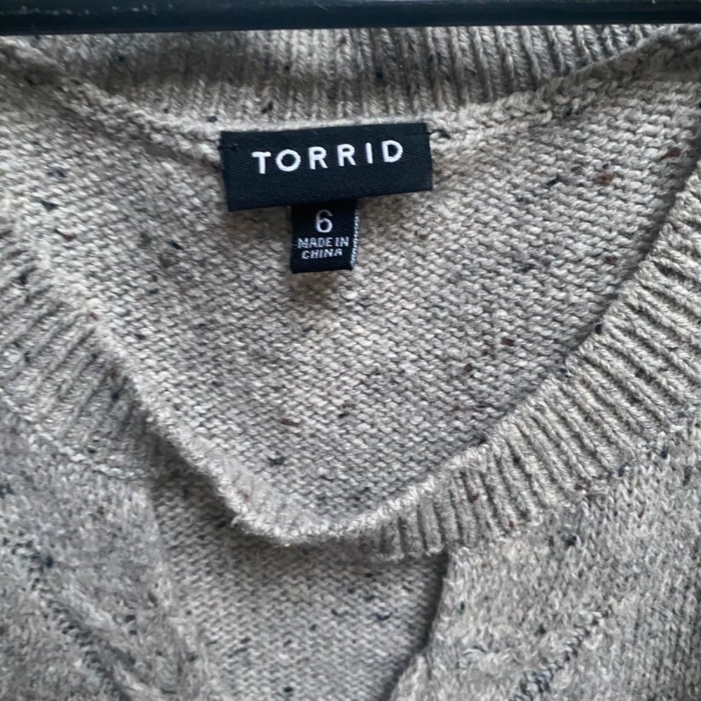 Torrid Pullover Cable Front Tunic Sweater - image 3